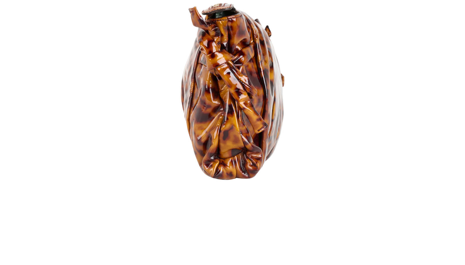 Hysteria Clutch, &pound;220, Handbags, Brown, Patent Leather, Bottom view